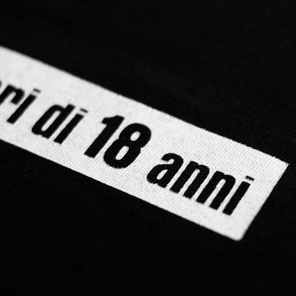 Cartello Di Avviso "VENDITA VIETATA AI MINORI DI 18 ANNI