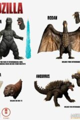 GODZILLA Destroy all monsters Round 1 - 5 POINTS XL SET ACTION FIGURE (4 figure)