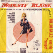 Modesty Blaise (45 giri) COPERTINA IN CATTIVE CONDIZIONI