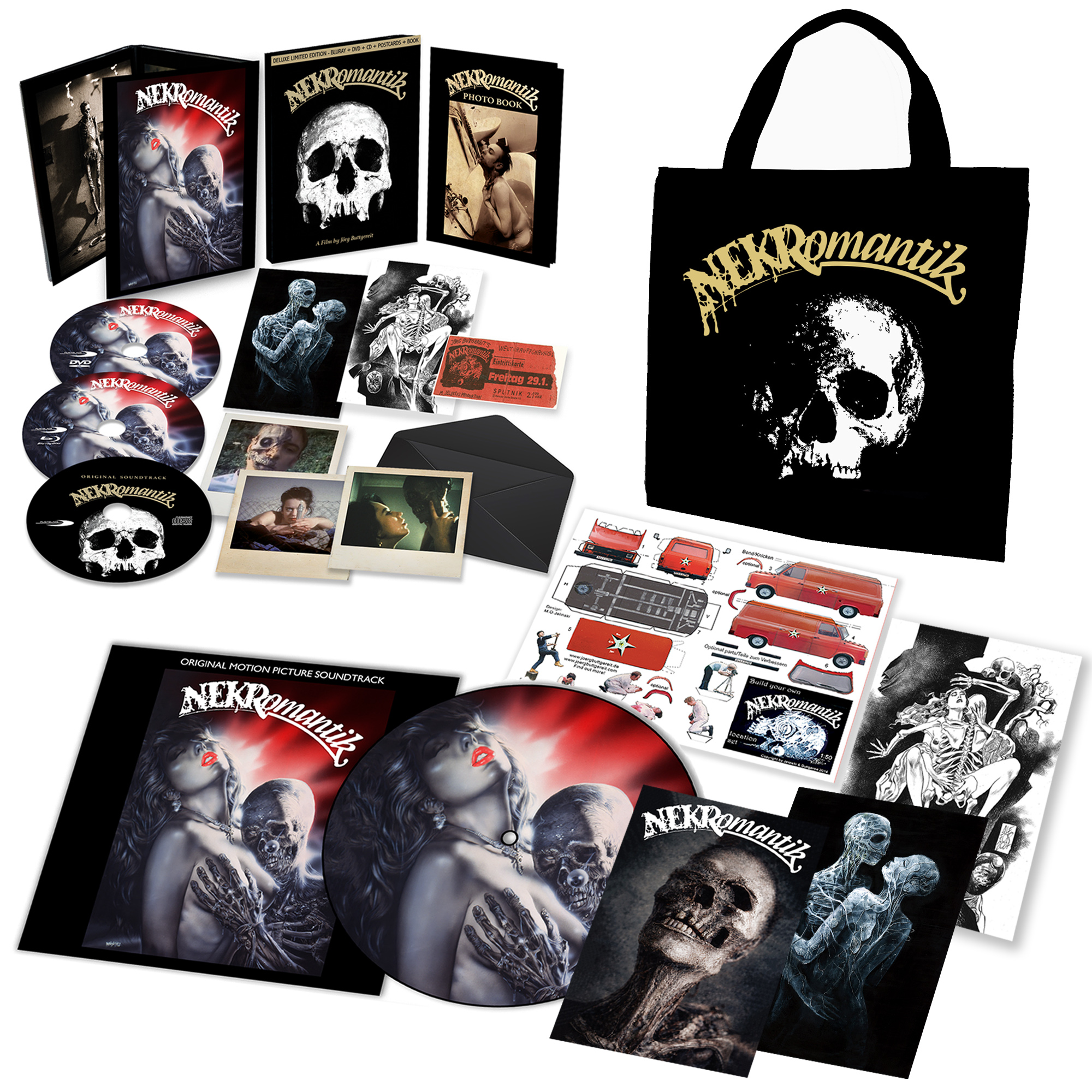NEKROMANTIK Deluxe Bag Fan Limited 100 Edition sott. italiano – BLU RAY + DVD + CD + LP + Gadgets